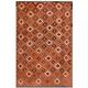 preview thumbnail 1 of 1, Afghan Hand-knotted Mimana Kilim Brown/ Pink Wool Rug (7'1 x 10'10) - 7'1" x 10'10"