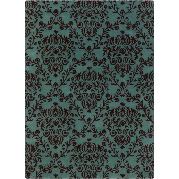 Artist's Loom Hand-tufted Transitional Floral Wool Rug (5'x7')