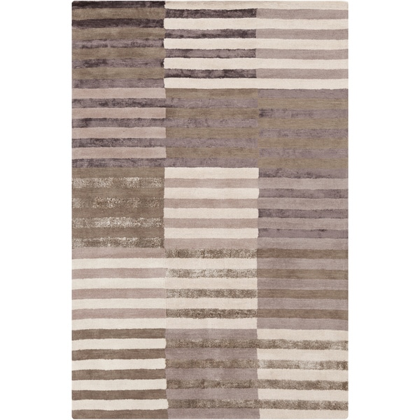 Artist's Loom Hand-tufted Contemporary Geometric Wool Rug (5'x7'6) - 5' x 7'6