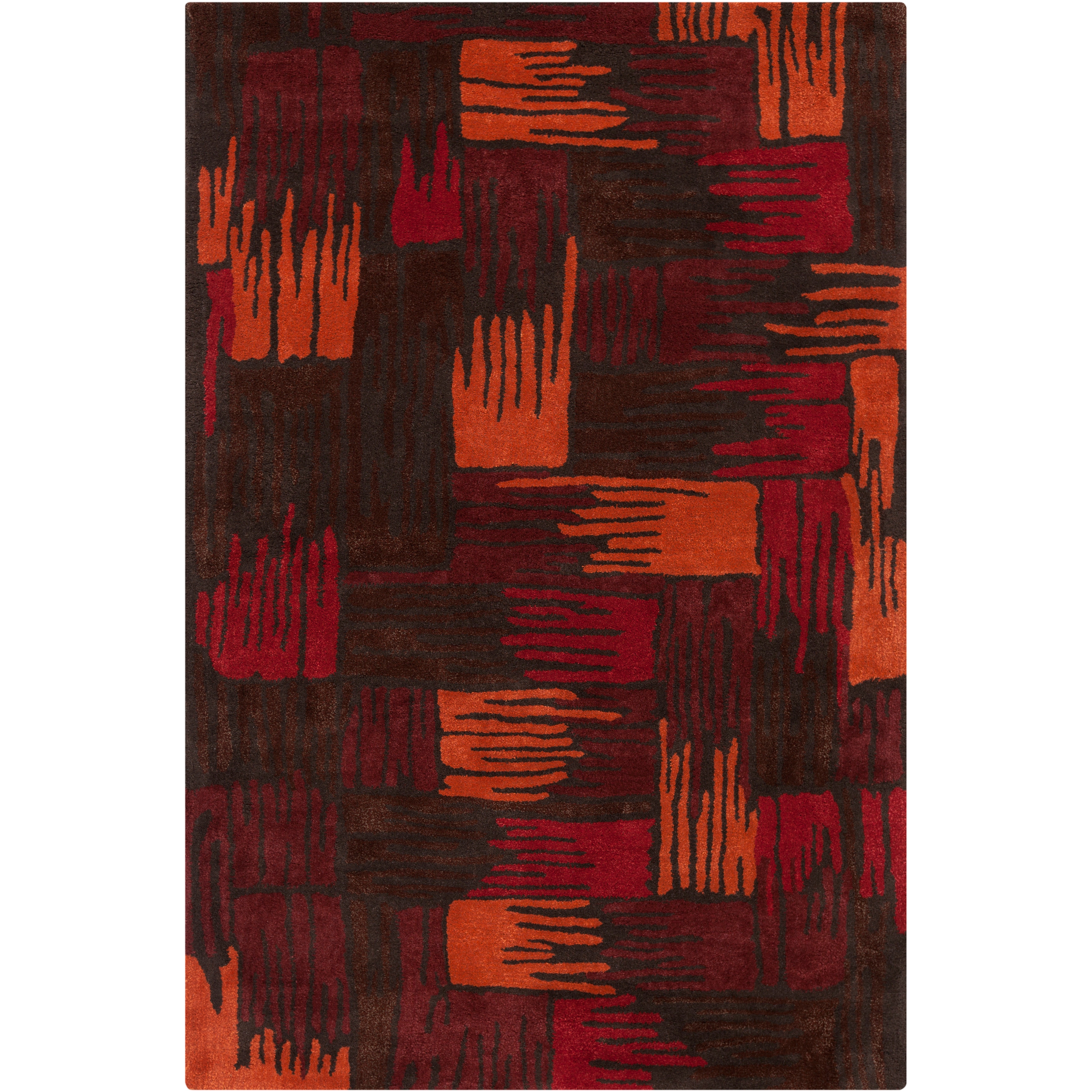 Mandara Hand tufted Abstract Wool Rug (79 X 106)