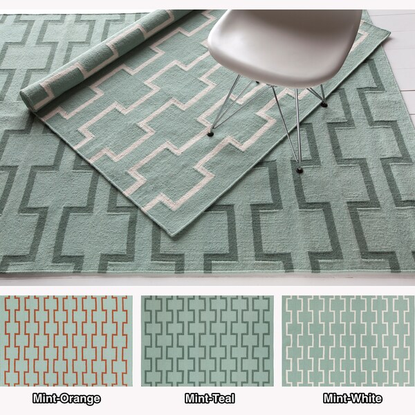 Artist's Loom Handmade Flatweave Contemporary Reversible Wool Rug