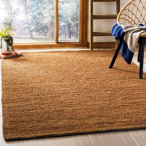 Safavieh Hand-knotted Organic Gold Wool Rug - 8' x 10'