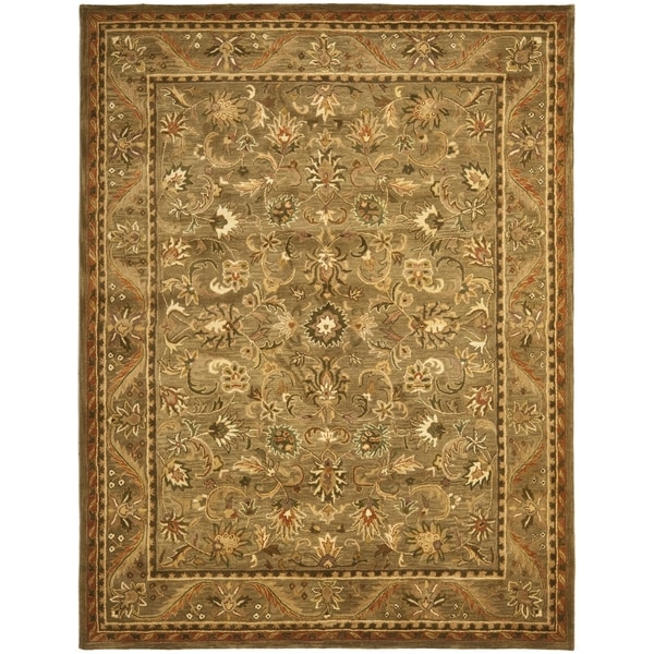Safavieh Handmade Antiquity Olive/ Gold Wool Rug (11 x 15)