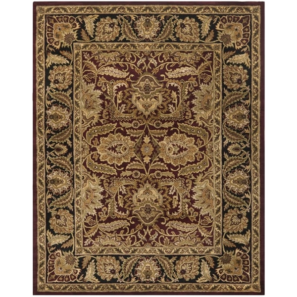 Safavieh Handmade Classic Burgundy/ Black Wool Rug - 7'6 x 9'6