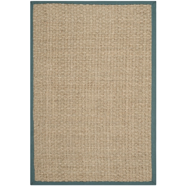 Safavieh Natural Fiber Natural/ Light Blue Sisal Sea Grass Rug (5 x 8