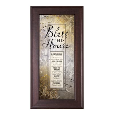 James Lawrence 'Bless This House' Framed Wall Art - Brown