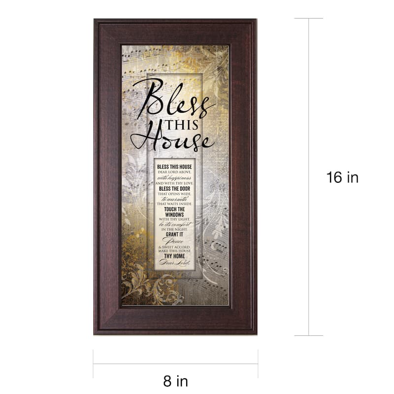 James Lawrence 'Bless This House' Framed Wall Art - Brown