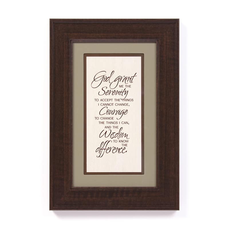 James Lawrence 'Serenity Prayer' Inspirational Framed Wall Art - Brown