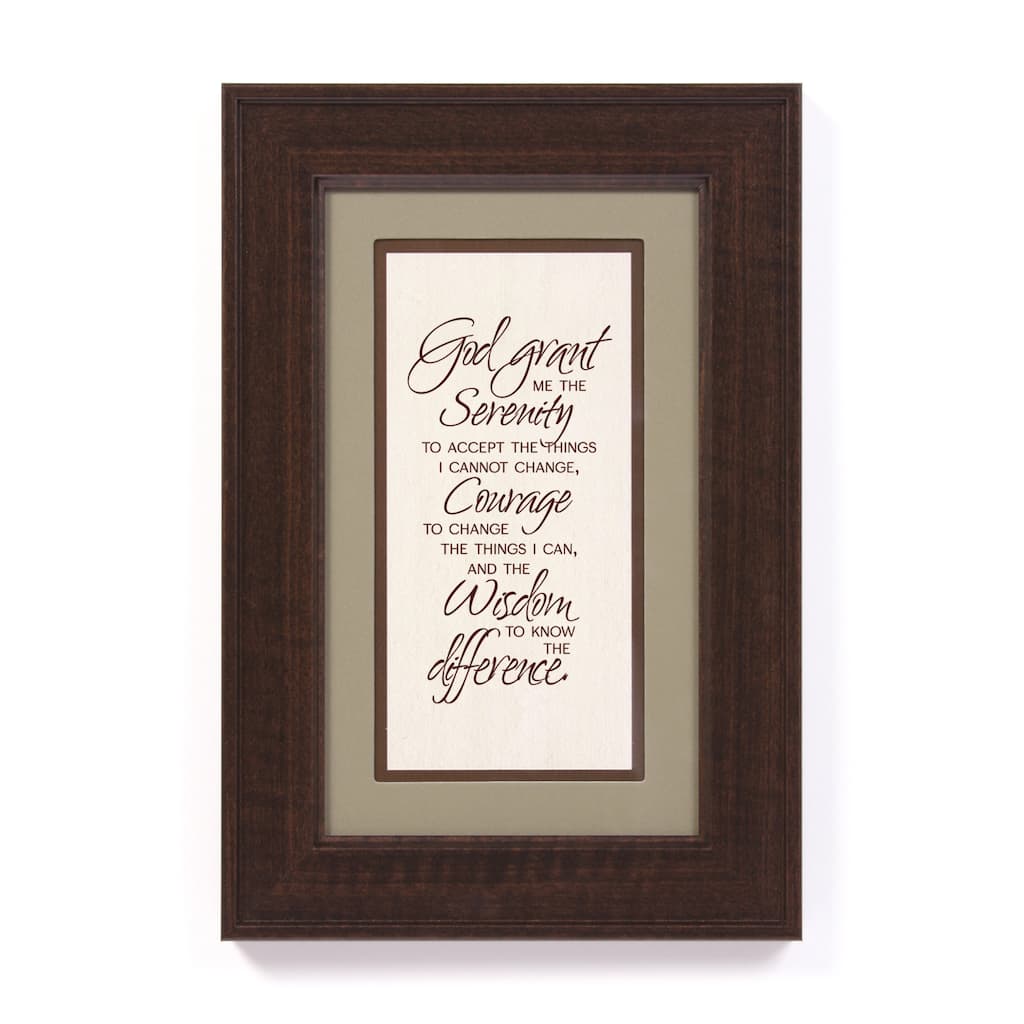 James Lawrence 'Serenity Prayer' Inspirational Framed Wall Art - Brown