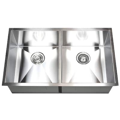 Stainless Steel Double Bowl 50/50 Undermount Kitchen Sink