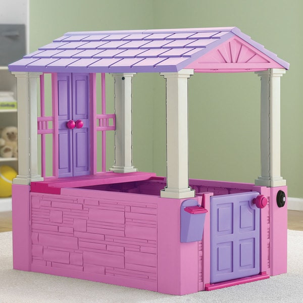 pink plastic toy chest