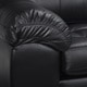 preview thumbnail 2 of 4, Emma Black Italian Leather Sofa, Loveseat and Chair Set