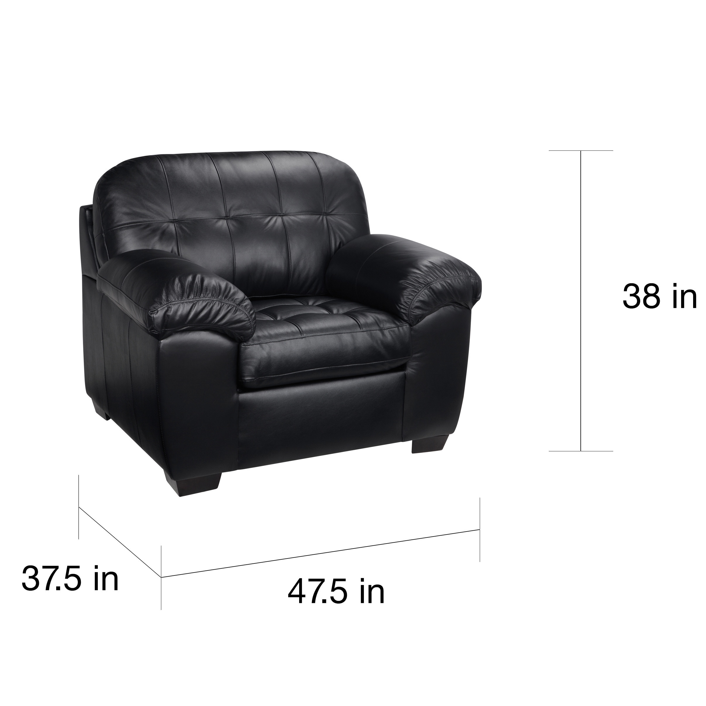 black italian leather chair