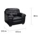 preview thumbnail 6 of 4, Emma Black Italian Leather Sofa, Loveseat and Chair Set