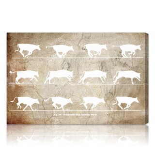 The Oliver Gal Artist Co. 'Cows in Motion' Fine Art Canvas The Oliver Gal Artist Co. Canvas