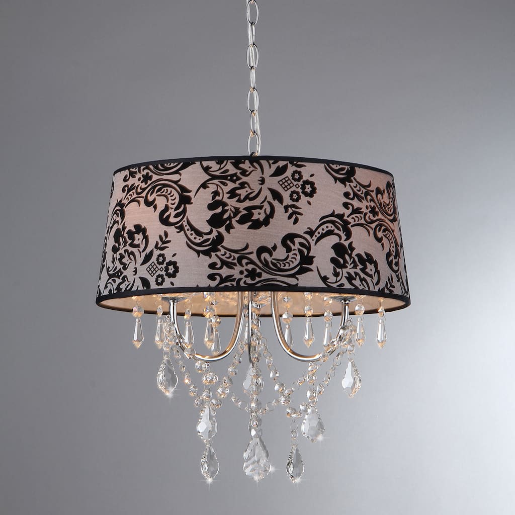 Eris Crystal Chrome 4-light Chandelier