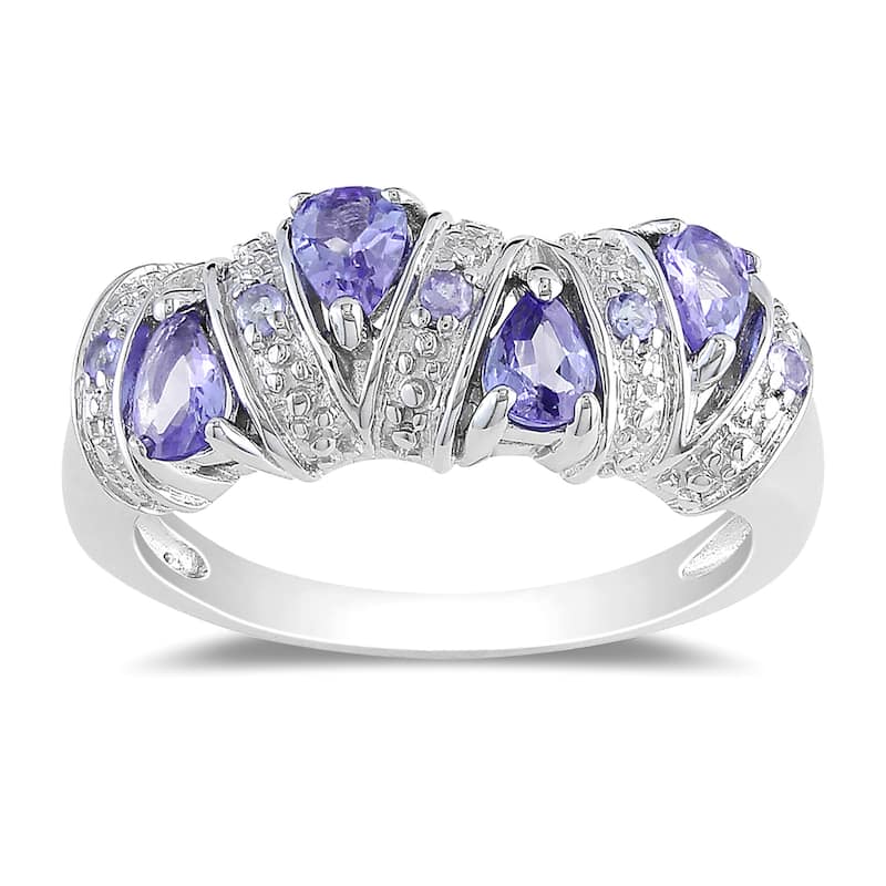 Miadora Sterling Silver Tanzanite Ring