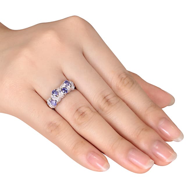 Miadora Sterling Silver Tanzanite Ring