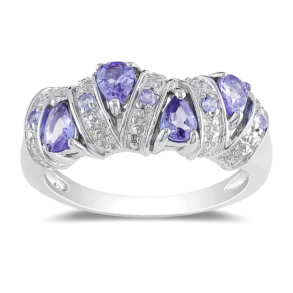 Miadora Sterling Silver Tanzanite Ring
