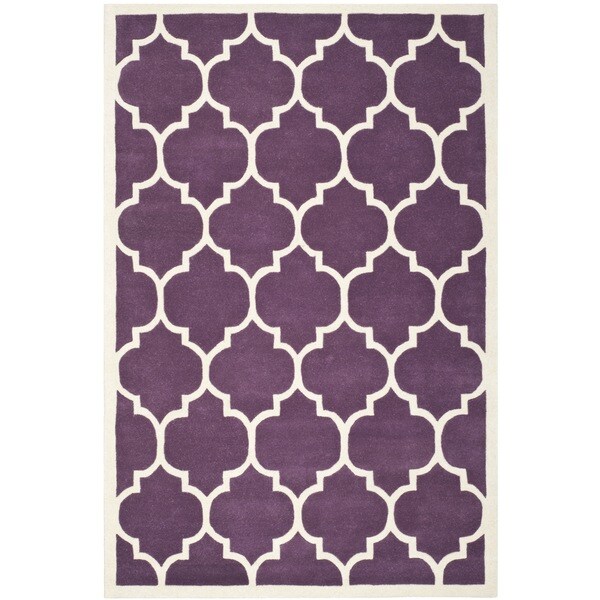 Safavieh Contemporary Handmade Moroccan Purple Wool Rug - 8'9' x 12'