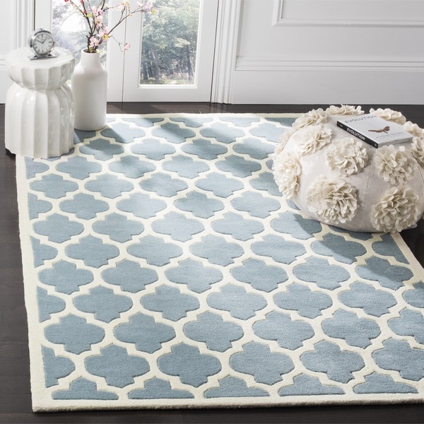 Safavieh Handmade Moroccan Blue Wool Rectangular Rug - 8'9 x 12'