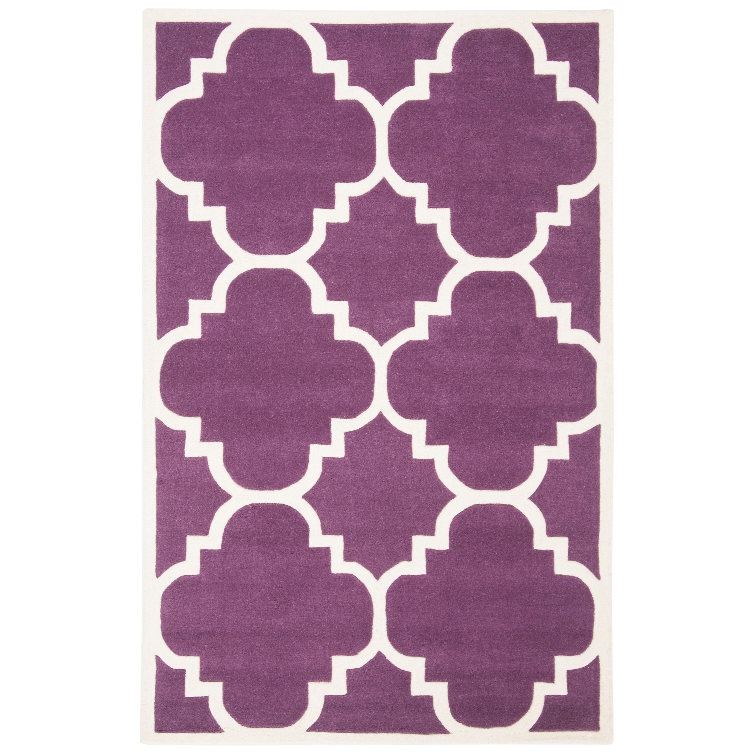 Safavieh Handmade Moroccan Chatham Purple Wool Rug (3 X 5)