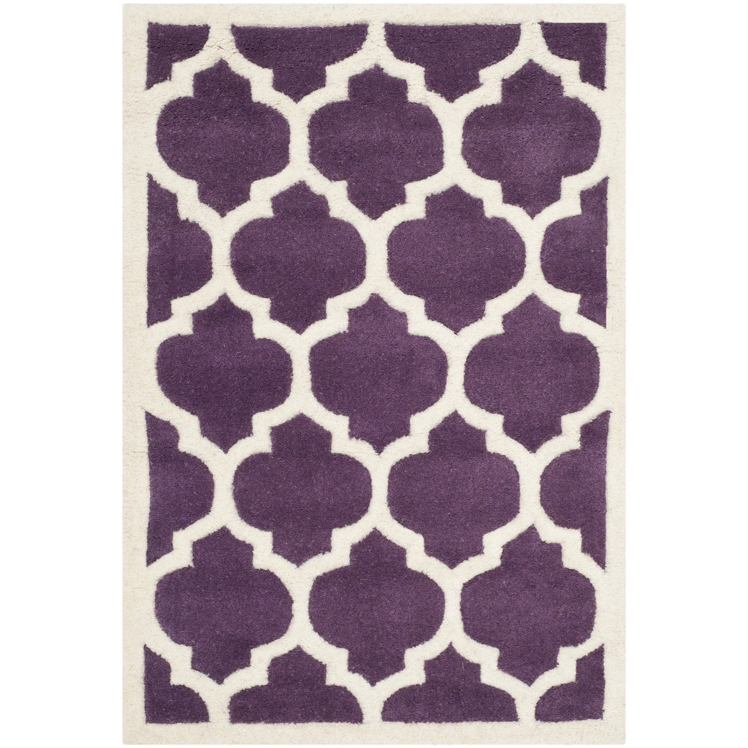 Safavieh Handmade Moroccan Chatham Purple Wool Rug (3 X 5)