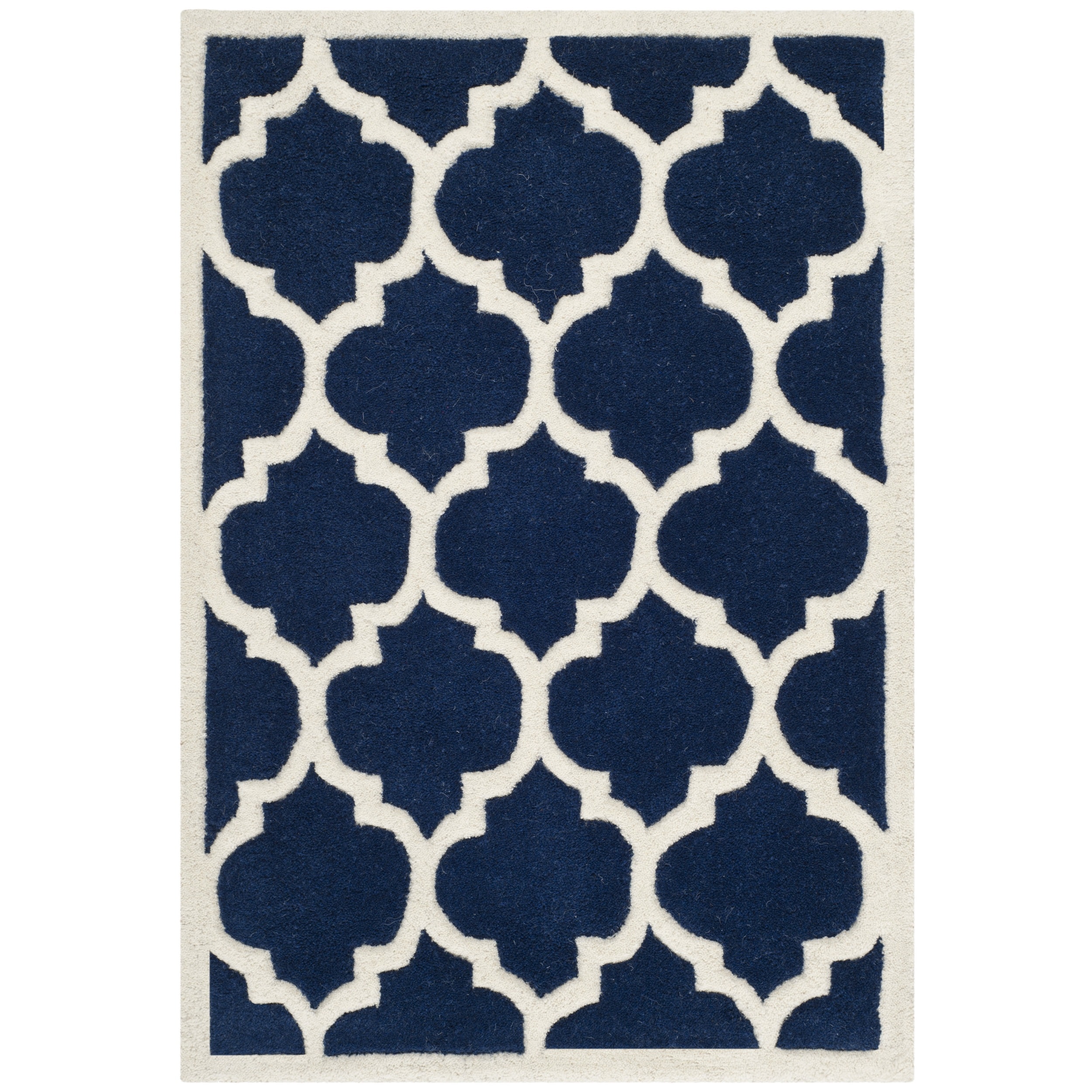 Safavieh Handmade Moroccan Chatham Dark Blue Wool Rug (2 X 3)