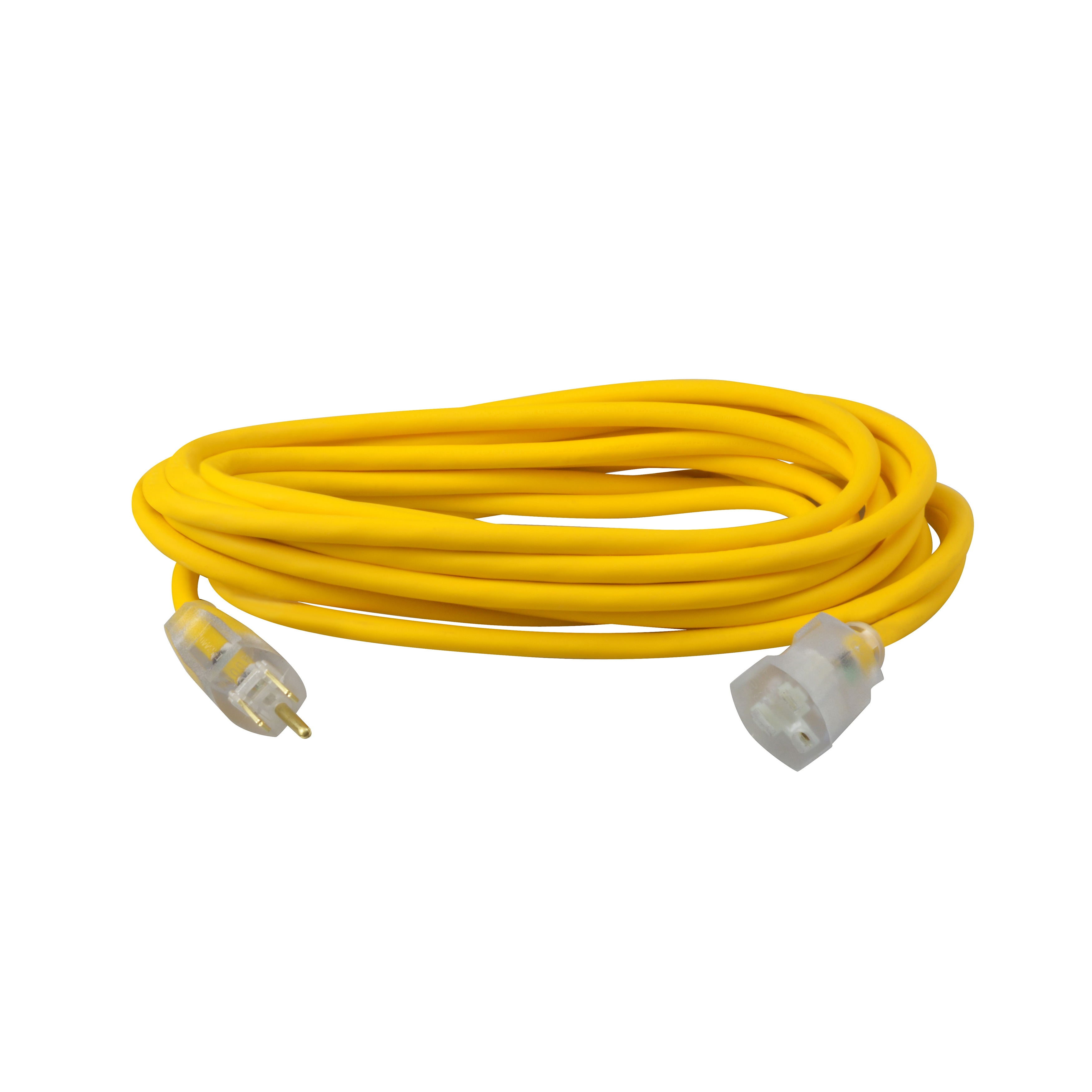25' SJTW YLJKT Lighted End Extension Cord