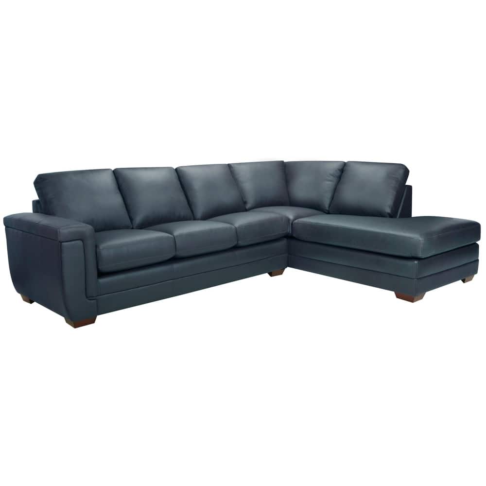 Porsche Top-grain Italian Leather Sectional Sofa - 36.5 x 116 x 37