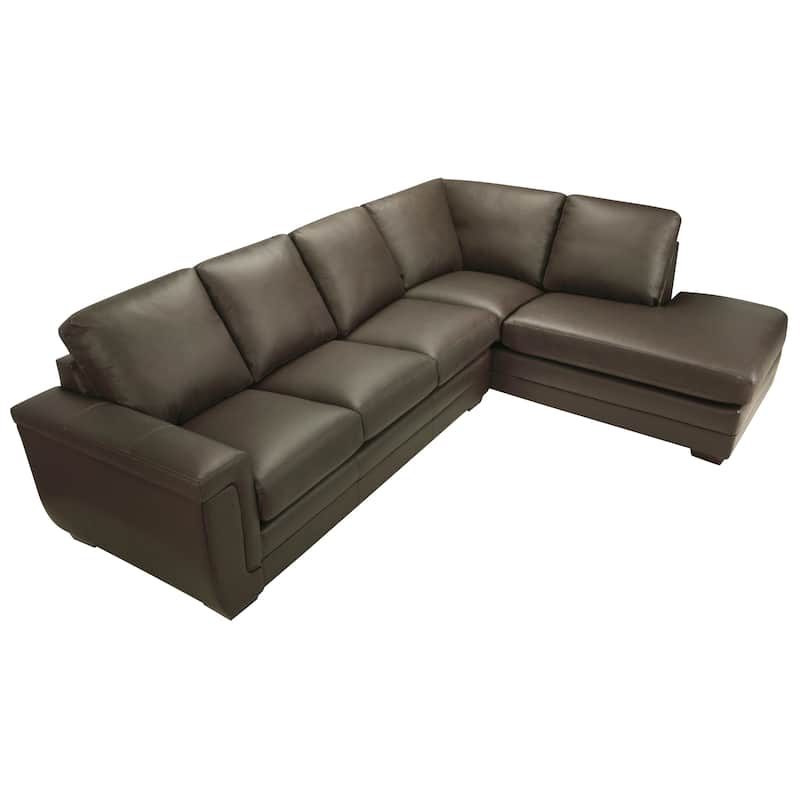 Porsche Top-grain Italian Leather Sectional Sofa - 36.5 x 116 x 37