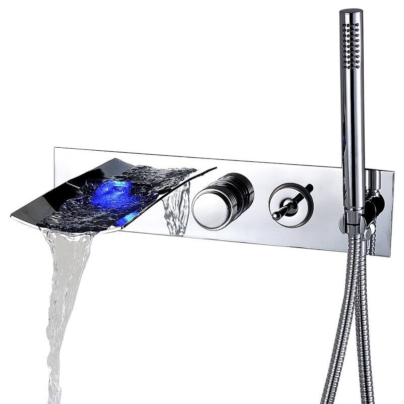 Sumerain LED Thermal Waterfall Bathtub Faucet