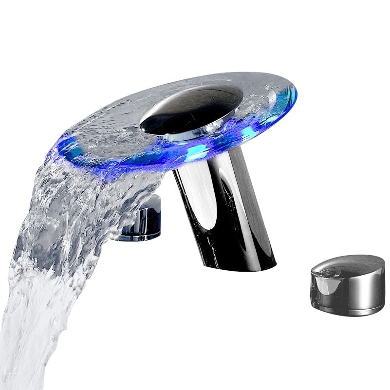 Sumerain Widespread Led Waterfall Basin Faucet