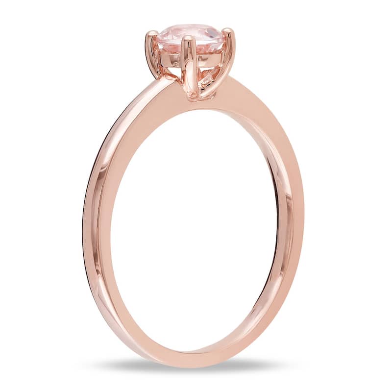 Miadora 10k Rose Gold Morganite Solitaire Ring