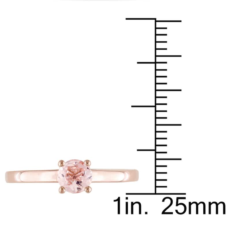 Miadora 10k Rose Gold Morganite Solitaire Ring