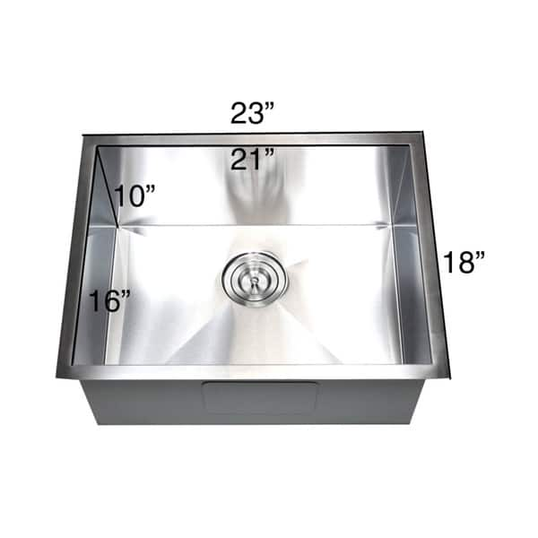 Stainless Steel Single Zero Bowl Undermount Kitchen Sink - Bed Bath ...