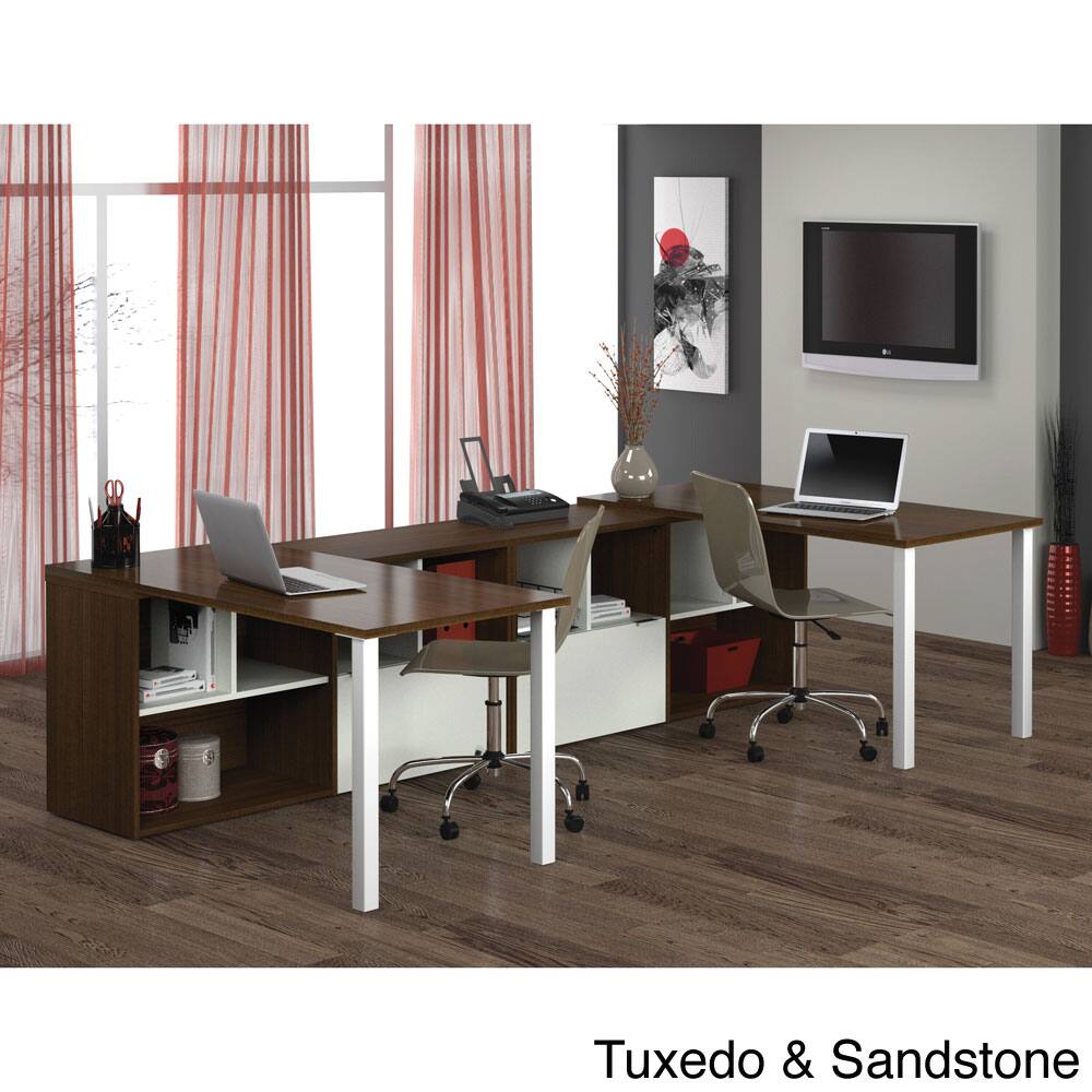 Bestar Contempo Two U-Shaped Desks