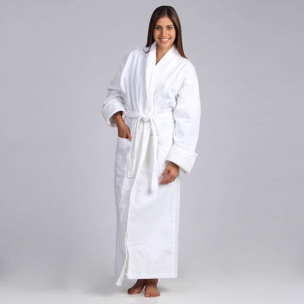 Shop Salbakos Luxury Shawl Collar Spa Velour Bath Robe - Free Shipping ...