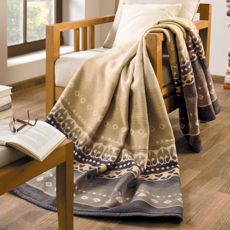 IBENA Sorrento Gaucho Moonlit Desert Oversize Throw