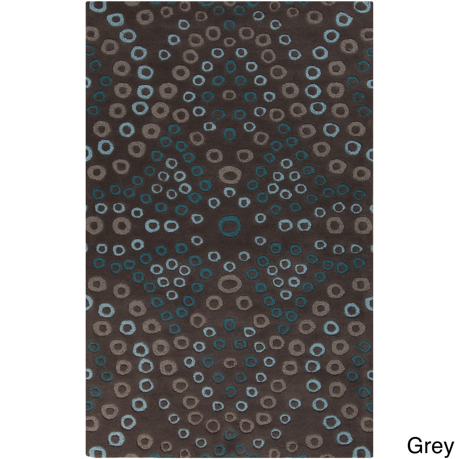 Surya Hand tufted Malene B Destinations Geometric New Zealand Wool Rug (8 X 11) Grey Size 8 x 11