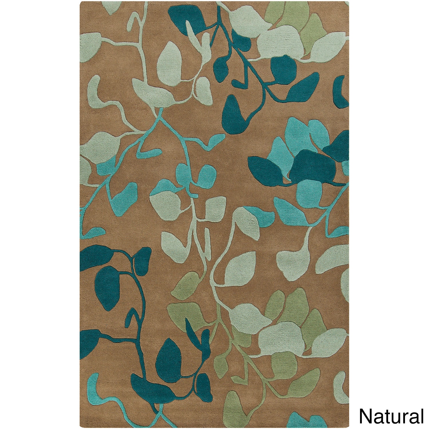 Surya Hand tufted Malene B Destinations Floral Wool Rug (8 X 11) Green Size 8 x 11