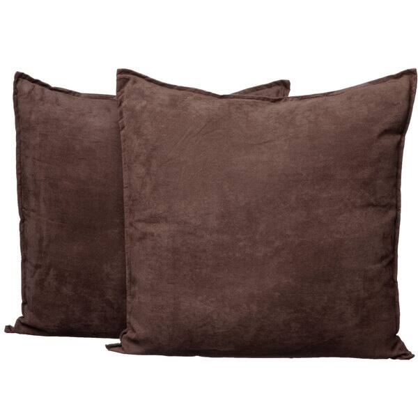 Shop Faux Suede 26 Inch Oversize Decorative Pillows Set Of 2