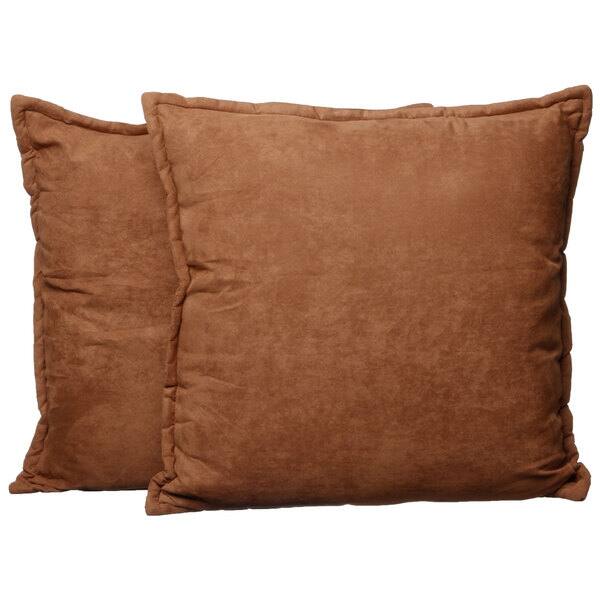 Shop Faux Suede 26 Inch Oversize Decorative Pillows Set Of 2