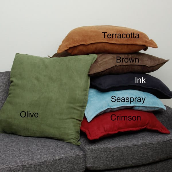 Shop Faux Suede 26 Inch Oversize Decorative Pillows Set Of 2