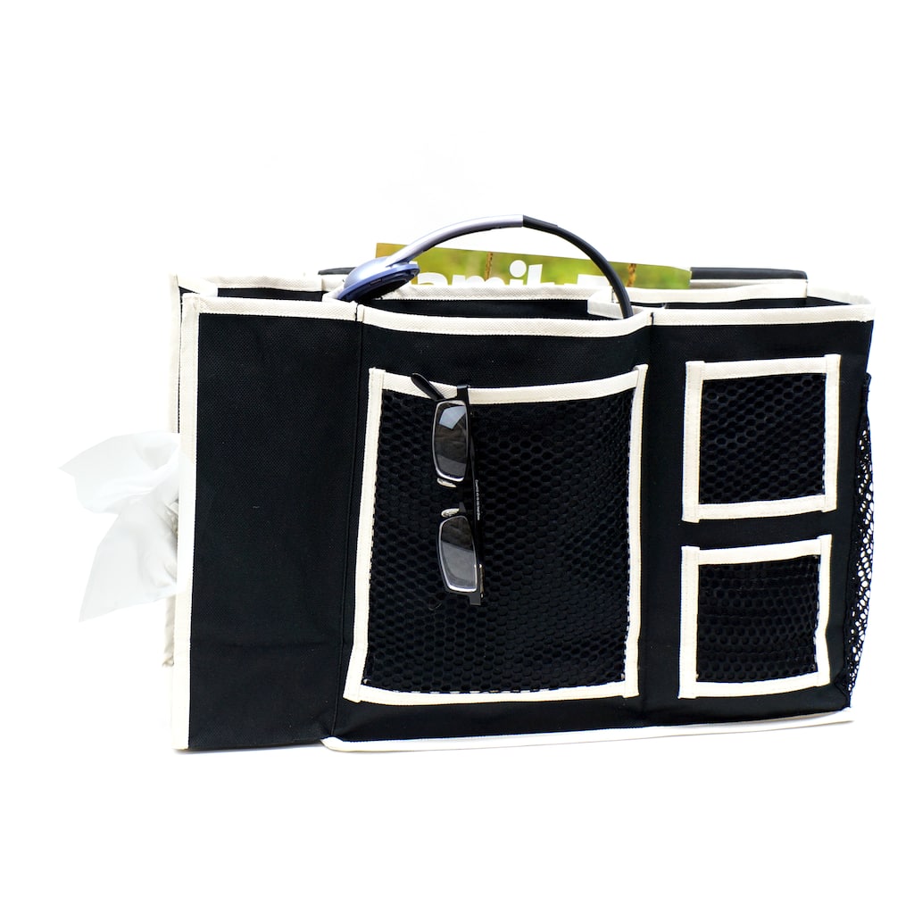 Bedside Organizer Hanging Storage Caddy Bag with 7 Deep Pockets and 4 Mesh Compartments