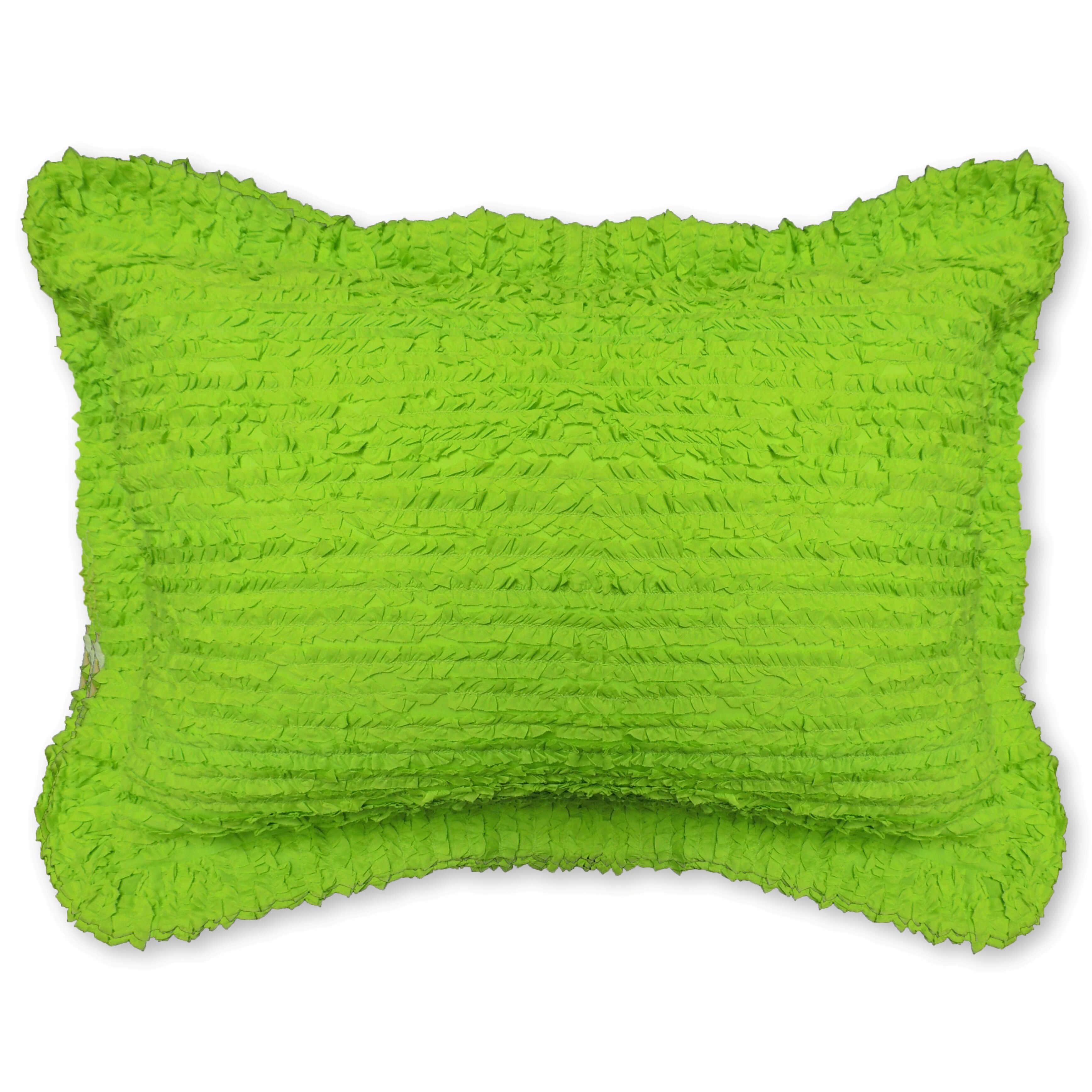 lime green pillow shams