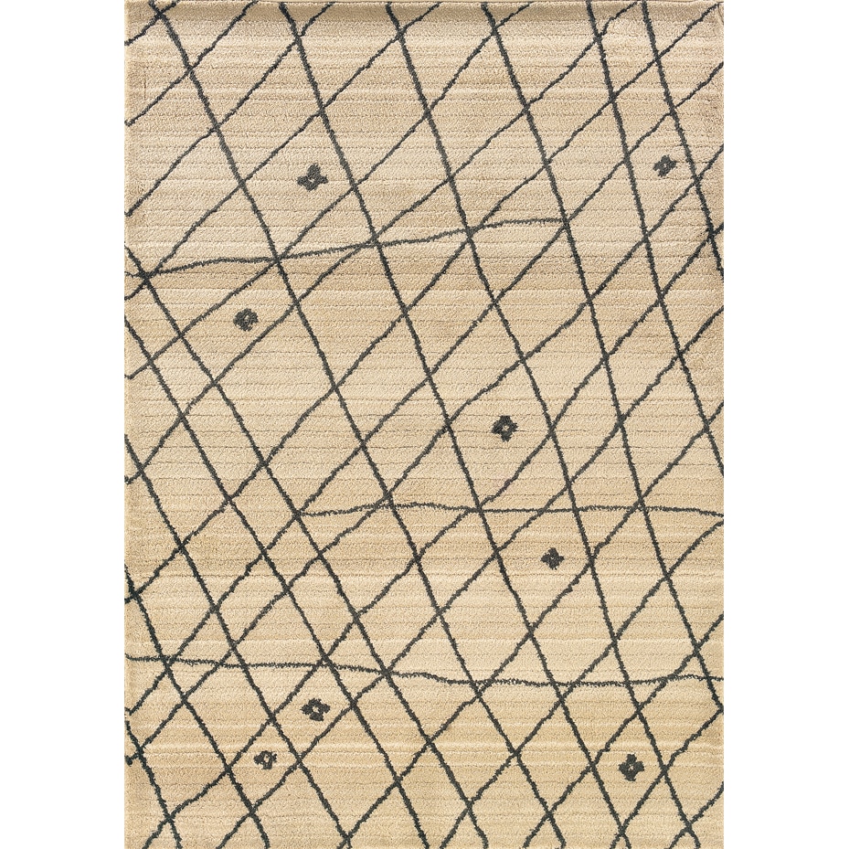 Old World Tribal Ivory/brown Polypropylene Area Rug (53 X 76)