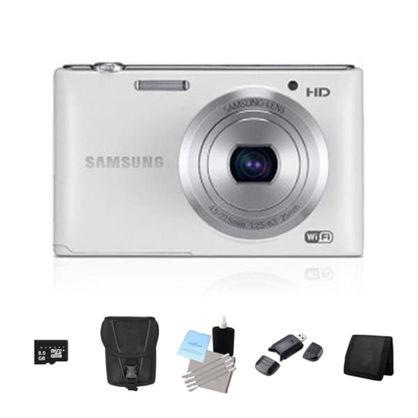 Samsung ST150F Smart 16.2MP White Digital Camera 8GB Bundle Samsung Point & Shoot Cameras