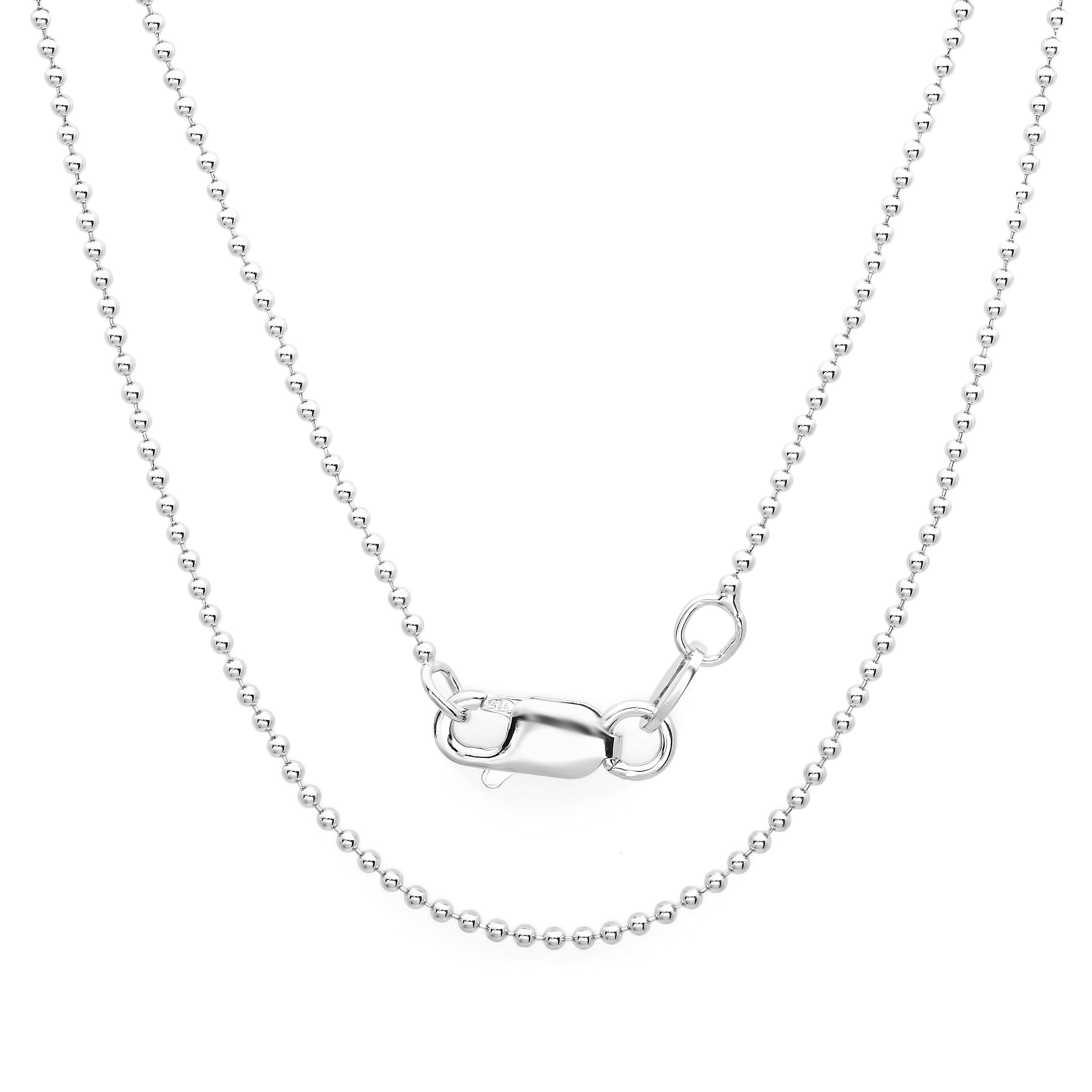 ball silver necklace