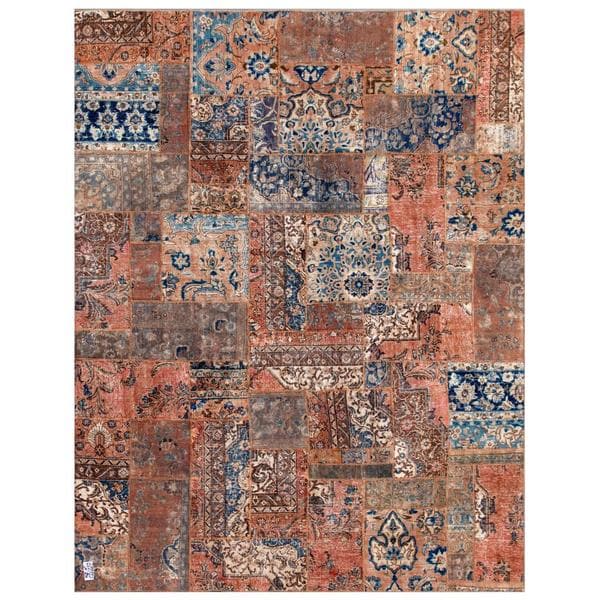 Herat Oriental Pak Persian Hand-knotted Patchwork Wool Rug (7'10 x 9'10) - 7'10 x 9'10